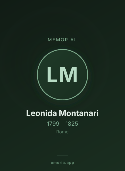 Memorial portrait of Leonida Montanari