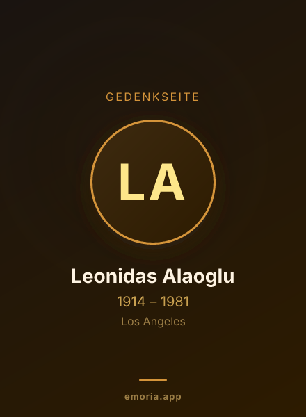 Gedenkportrait von Leonidas Alaoglu