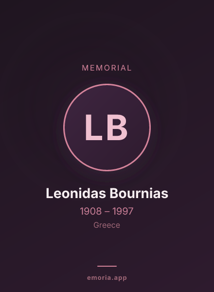 Memorial portrait of Leonidas Bournias