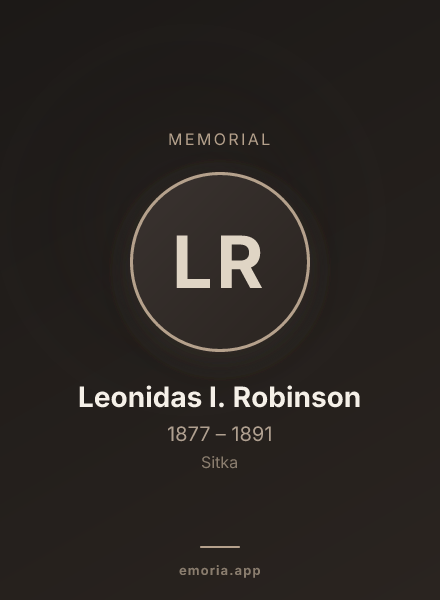 Memorial portrait of Leonidas I. Robinson