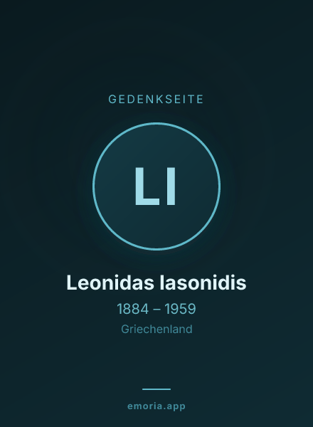 Gedenkportrait von Leonidas Iasonidis