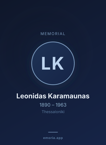 Memorial portrait of Leonidas Karamaunas