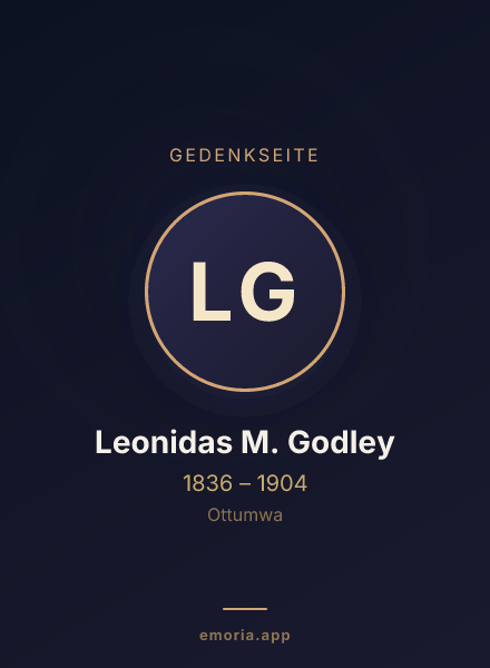 Gedenkportrait von Leonidas M. Godley