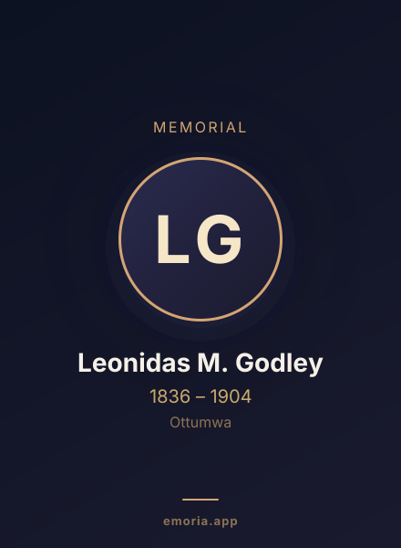 Memorial portrait of Leonidas M. Godley