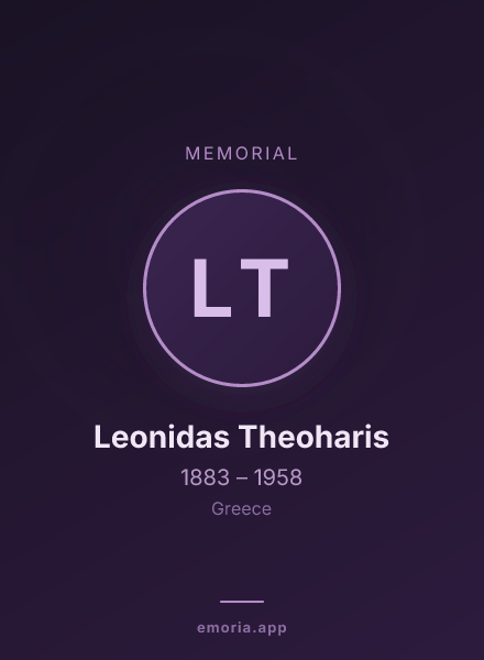 Memorial portrait of Leonidas Theoharis