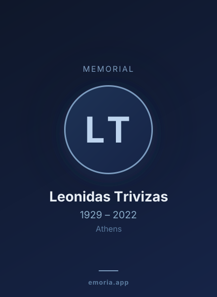 Memorial portrait of Leonidas Trivizas