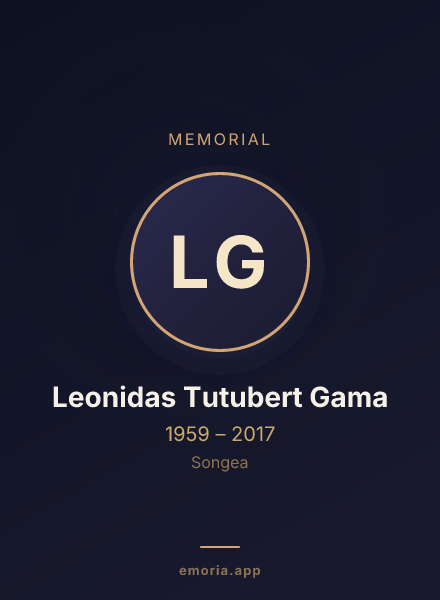 Memorial portrait of Leonidas Tutubert Gama