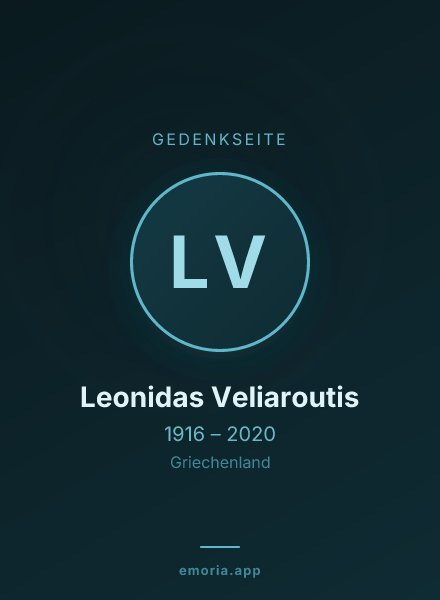 Gedenkportrait von Leonidas Veliaroutis
