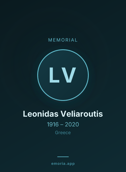 Memorial portrait of Leonidas Veliaroutis