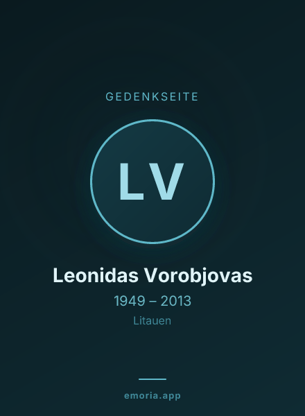 Gedenkportrait von Leonidas Vorobjovas