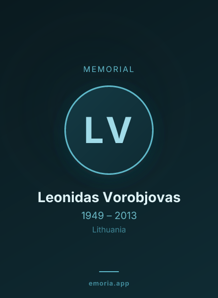 Memorial portrait of Leonidas Vorobjovas