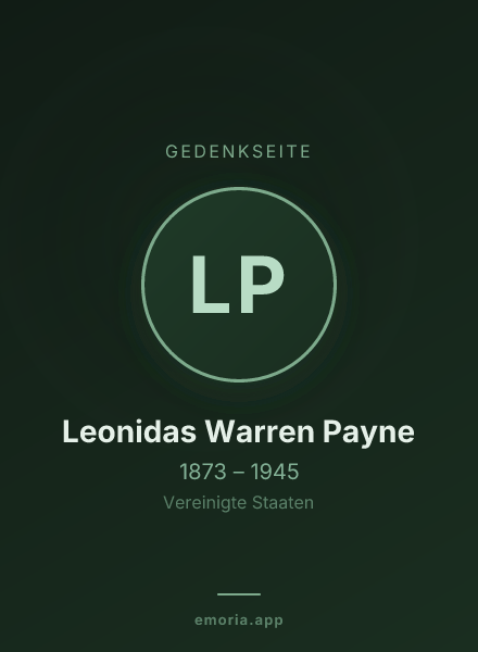 Gedenkportrait von Leonidas Warren Payne