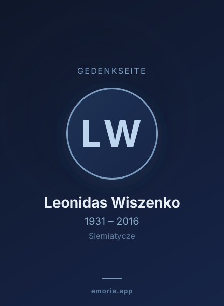 Gedenkportrait von Leonidas Wiszenko