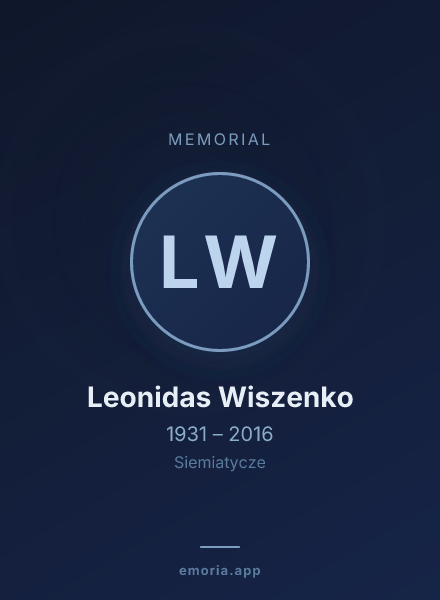 Memorial portrait of Leonidas Wiszenko