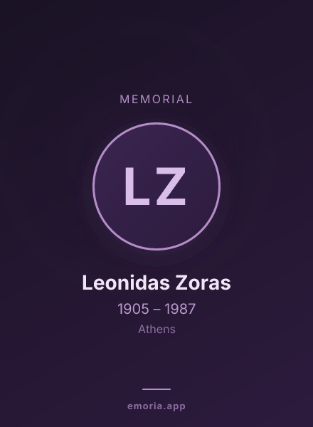 Memorial portrait of Leonidas Zoras