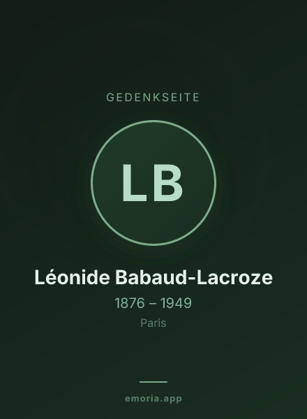 Gedenkportrait von Léonide Babaud-Lacroze