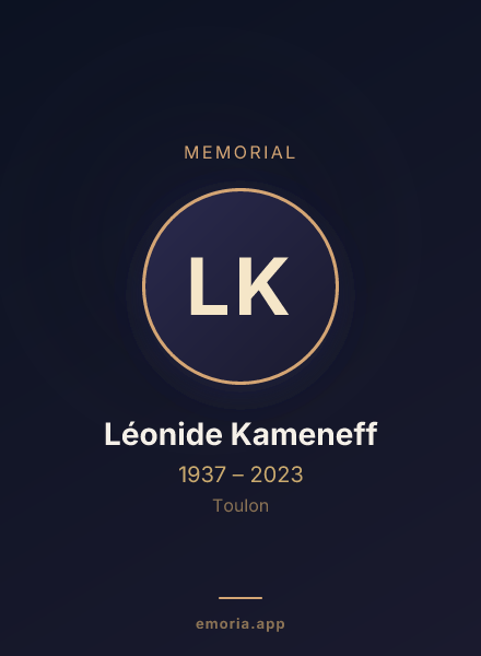 Memorial portrait of Léonide Kameneff