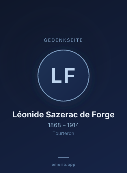 Gedenkportrait von Léonide Sazerac de Forge