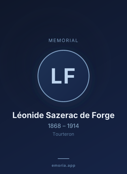 Memorial portrait of Léonide Sazerac de Forge