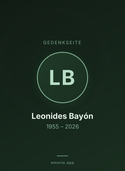 Gedenkportrait von Leonides Bayón