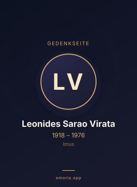 Gedenkportrait von Leonides Sarao Virata
