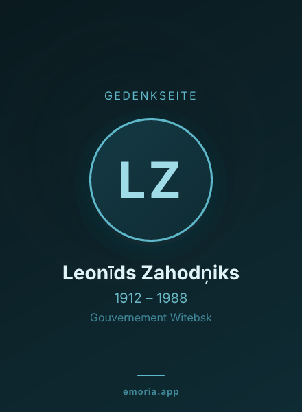Gedenkportrait von Leonīds Zahodņiks