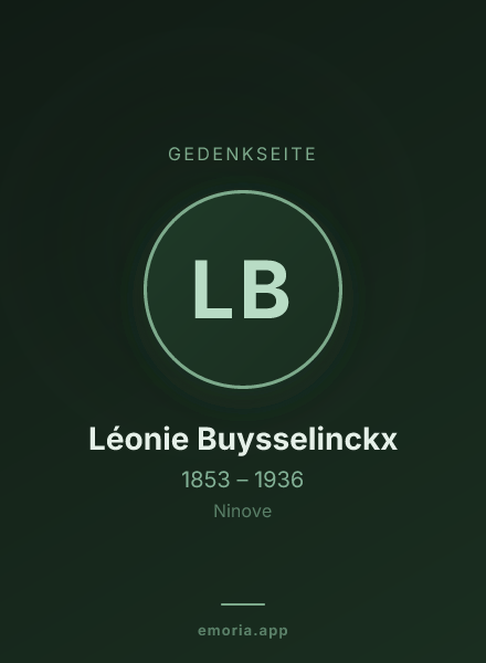 Gedenkportrait von Léonie Buysselinckx