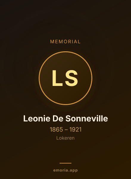 Memorial portrait of Leonie De Sonneville
