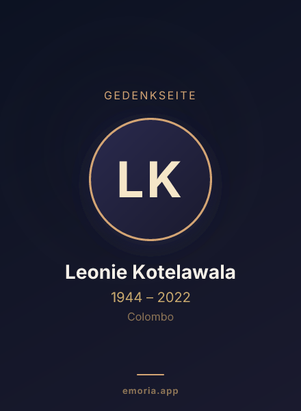Gedenkportrait von Leonie Kotelawala