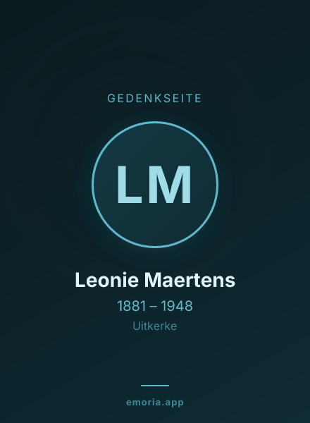 Gedenkportrait von Leonie Maertens