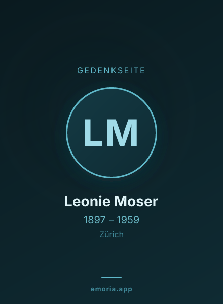 Gedenkportrait von Leonie Moser