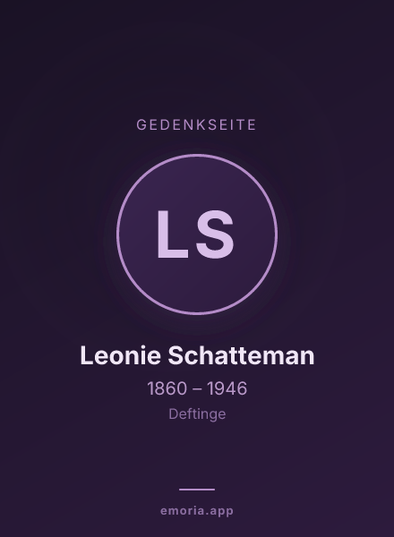 Gedenkportrait von Leonie Schatteman