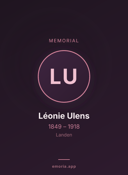 Memorial portrait of Léonie Ulens