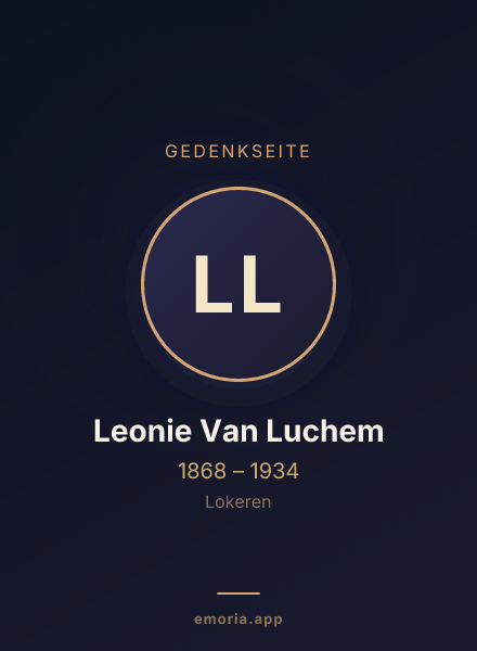 Gedenkportrait von Leonie Van Luchem