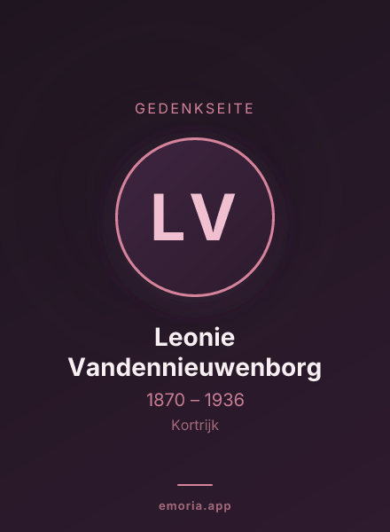 Gedenkportrait von Leonie Vandennieuwenborg