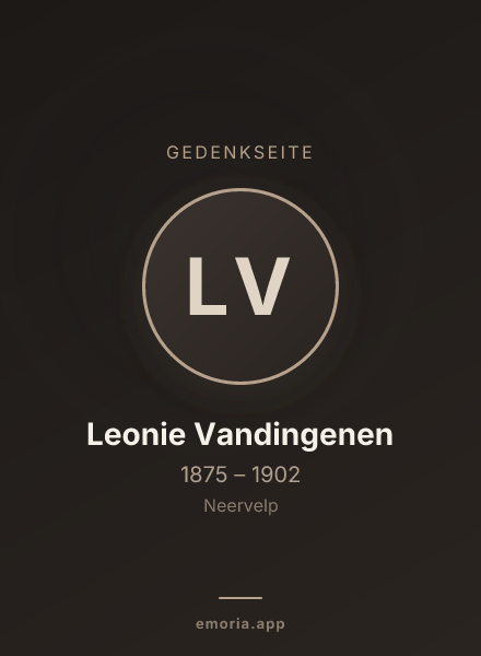 Gedenkportrait von Leonie Vandingenen