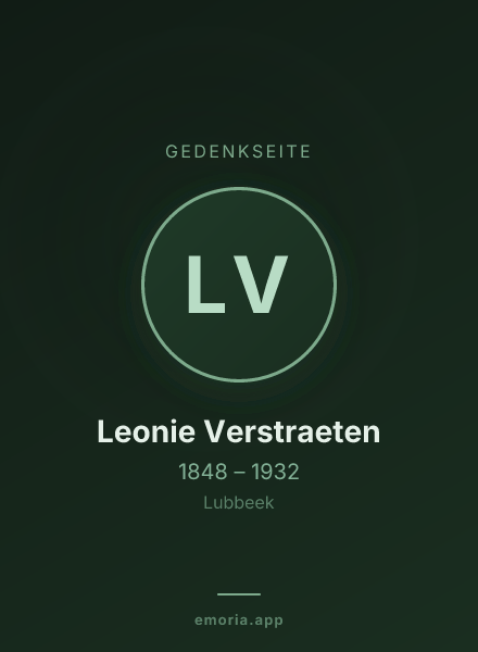 Gedenkportrait von Leonie Verstraeten