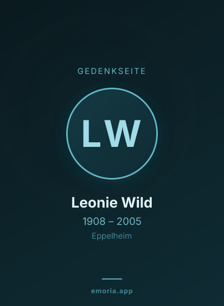 Gedenkportrait von Leonie Wild
