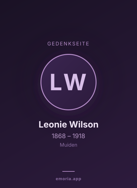 Gedenkportrait von Leonie Wilson