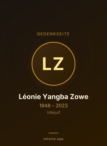 Gedenkportrait von Léonie Yangba Zowe