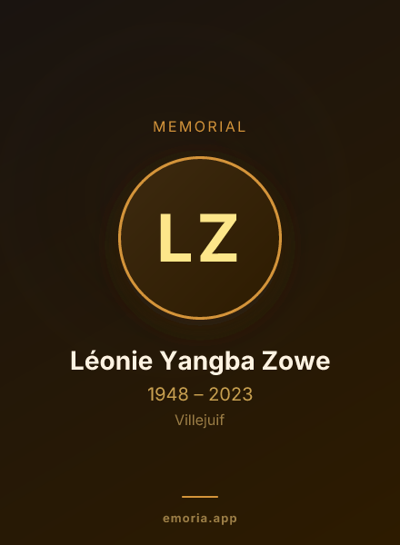 Memorial portrait of Léonie Yangba Zowe