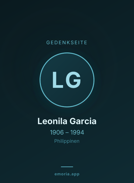 Gedenkportrait von Leonila Garcia