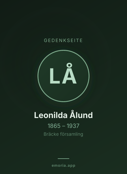 Gedenkportrait von Leonilda Ålund