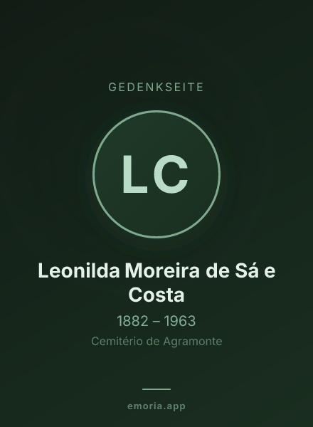 Gedenkportrait von Leonilda Moreira de Sá e Costa