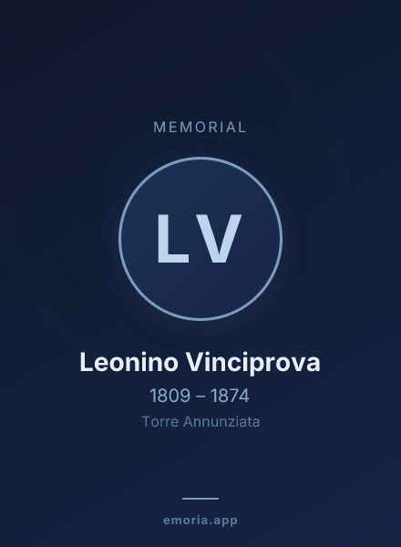 Memorial portrait of Leonino Vinciprova