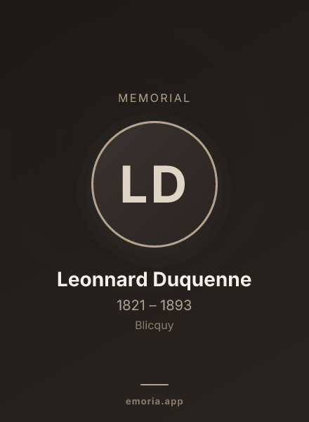 Memorial portrait of Leonnard Duquenne