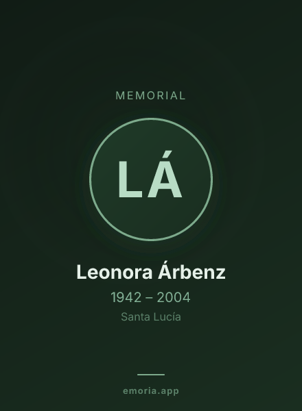 Memorial portrait of Leonora Árbenz