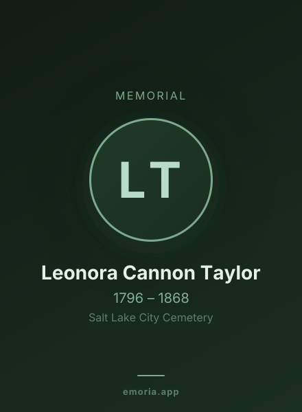 Memorial portrait of Leonora Cannon Taylor