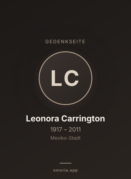 Gedenkportrait von Leonora Carrington
