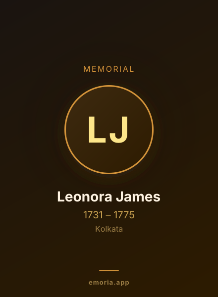 Memorial portrait of Leonora James